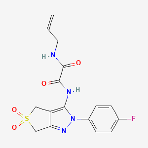 molecular formula C16H15FN4O4S B2848733 N1-allyl-N2-(2-(4-fluorophenyl)-5,5-dioxido-4,6-dihydro-2H-thieno[3,4-c]pyrazol-3-yl)oxalamide CAS No. 899961-78-5