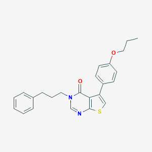 3-(3-phenylpropyl)-5-(4-propoxyphenyl)thieno[2,3-d]pyrimidin-4(3H)-one