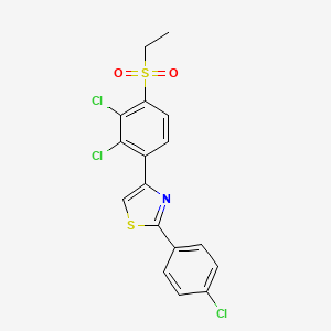 2-(4-Chlorophenyl)-4-[2,3-dichloro-4-(ethylsulfonyl)phenyl]-1,3-thiazole