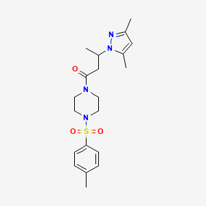 3-(3,5-dimethyl-1H-pyrazol-1-yl)-1-(4-tosylpiperazin-1-yl)butan-1-one