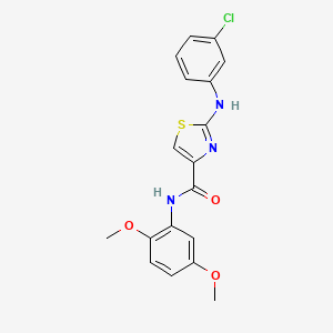 molecular formula C18H16ClN3O3S B2848746 2-((3-chlorophenyl)amino)-N-(2,5-dimethoxyphenyl)thiazole-4-carboxamide CAS No. 1203252-31-6