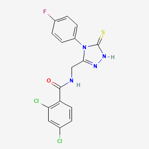 2,4-dichloro-N-[[4-(4-fluorophenyl)-5-sulfanylidene-1H-1,2,4-triazol-3-yl]methyl]benzamide