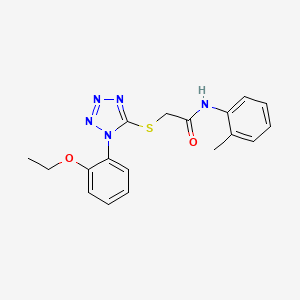 molecular formula C18H19N5O2S B2848748 2-[1-(2-ethoxyphenyl)tetrazol-5-yl]sulfanyl-N-(2-methylphenyl)acetamide CAS No. 874467-06-8