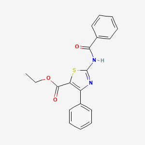 molecular formula C19H16N2O3S B2848773 Ethyl 2-benzamido-4-phenylthiazole-5-carboxylate CAS No. 312929-36-5