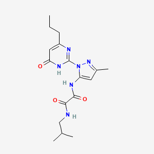 molecular formula C17H24N6O3 B2848776 N1-isobutyl-N2-(3-methyl-1-(6-oxo-4-propyl-1,6-dihydropyrimidin-2-yl)-1H-pyrazol-5-yl)oxalamide CAS No. 1013986-96-3