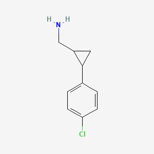 molecular formula C10H12ClN B2848783 [2-(4-Chlorophenyl)cyclopropyl]methylamine CAS No. 1226195-39-6