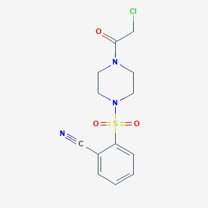 2-{[4-(2-Chloroacetyl)piperazin-1-yl]sulfonyl}benzonitrile