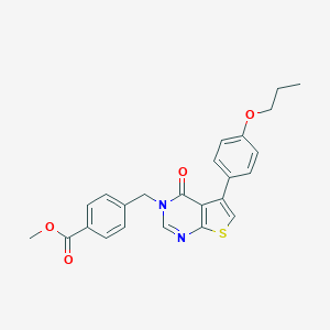 methyl 4-[(4-oxo-5-(4-propoxyphenyl)thieno[2,3-d]pyrimidin-3(4H)-yl)methyl]benzoate