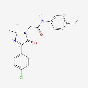 2-[4-(4-chlorophenyl)-2,2-dimethyl-5-oxo-2,5-dihydro-1H-imidazol-1-yl]-N-(4-ethylphenyl)acetamide