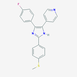 molecular formula C21H16FN3S B028488 4-[4-(4-氟苯基)-2-[4-(甲硫基)苯基]-1H-咪唑-5-基]吡啶 CAS No. 152121-44-3