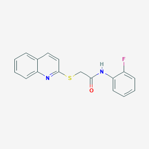 molecular formula C17H13FN2OS B2848804 N-(2-氟苯基)-2-(喹啉-2-基硫代)乙酰胺 CAS No. 671198-55-3