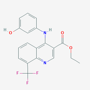 Ethyl 4-[(3-hydroxyphenyl)amino]-8-(trifluoromethyl)quinoline-3-carboxylate