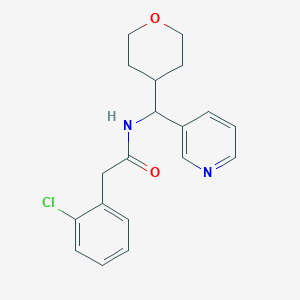 molecular formula C19H21ClN2O2 B2848810 2-(2-chlorophenyl)-N-(pyridin-3-yl(tetrahydro-2H-pyran-4-yl)methyl)acetamide CAS No. 2034592-00-0