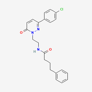 N-(2-(3-(4-chlorophenyl)-6-oxopyridazin-1(6H)-yl)ethyl)-4-phenylbutanamide