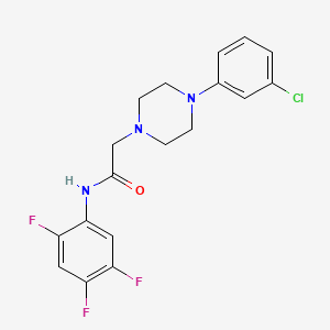 2-[4-(3-chlorophenyl)piperazin-1-yl]-N-(2,4,5-trifluorophenyl)acetamide