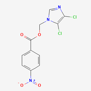 molecular formula C11H7Cl2N3O4 B2848828 (4,5-Dichloroimidazol-1-yl)methyl 4-nitrobenzoate CAS No. 650592-33-9