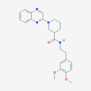 molecular formula C24H28N4O3 B2848832 N-(3,4-dimethoxyphenethyl)-1-(quinoxalin-2-yl)piperidine-3-carboxamide CAS No. 941898-88-0