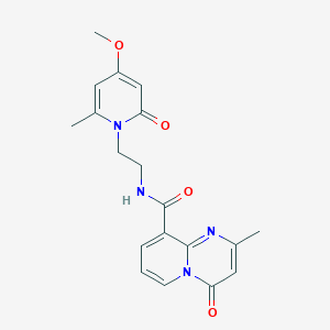 N-(2-(4-methoxy-6-methyl-2-oxopyridin-1(2H)-yl)ethyl)-2-methyl-4-oxo-4H-pyrido[1,2-a]pyrimidine-9-carboxamide