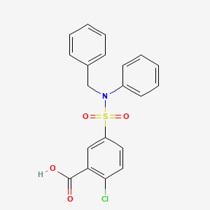 molecular formula C20H16ClNO4S B2848838 5-[Benzyl(phenyl)sulfamoyl]-2-chlorobenzoic acid CAS No. 722466-22-0