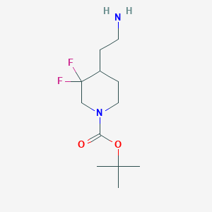 tert-butyl 4-(2-Aminoethyl)-3,3-difluoropiperidine-1-carboxylate