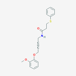 N-(4-(2-methoxyphenoxy)but-2-yn-1-yl)-3-(phenylthio)propanamide