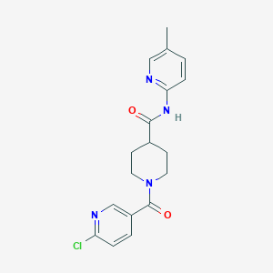 1-(6-chloropyridine-3-carbonyl)-N-(5-methylpyridin-2-yl)piperidine-4-carboxamide