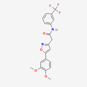 2-(5-(3,4-dimethoxyphenyl)isoxazol-3-yl)-N-(3-(trifluoromethyl)phenyl)acetamide