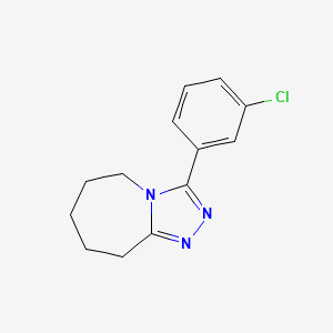 molecular formula C13H14ClN3 B2848854 3-(3-氯苯基)-6,7,8,9-四氢-5H-[1,2,4]嘧啶并[4,3-a]氮杂环庚烷 CAS No. 400082-59-9