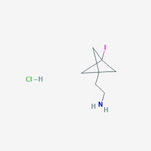 2-(3-Iodo-1-bicyclo[1.1.1]pentanyl)ethanamine;hydrochloride