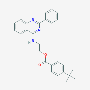 molecular formula C27H27N3O2 B284886 2-[(2-Phenyl-4-quinazolinyl)amino]ethyl 4-tert-butylbenzoate 