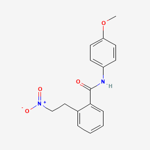 molecular formula C16H16N2O4 B2848865 N-(4-methoxyphenyl)-2-(2-nitroethyl)benzenecarboxamide CAS No. 321432-71-7