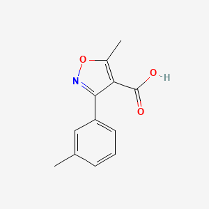 molecular formula C12H11NO3 B2848866 5-Methyl-3-m-tolyl-isoxazole-4-carboxylic acid CAS No. 876717-65-6