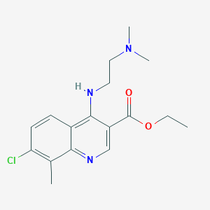 molecular formula C17H22ClN3O2 B284887 Ethyl 7-chloro-4-{[2-(dimethylamino)ethyl]amino}-8-methylquinoline-3-carboxylate 