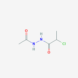 molecular formula C5H9ClN2O2 B2848875 N'-acetyl-2-chloropropanehydrazide CAS No. 1153768-56-9
