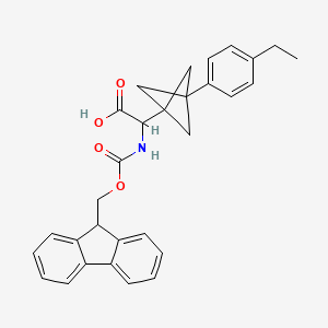2-[3-(4-Ethylphenyl)-1-bicyclo[1.1.1]pentanyl]-2-(9H-fluoren-9-ylmethoxycarbonylamino)acetic acid