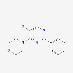 molecular formula C15H17N3O2 B2848891 4-(5-Methoxy-2-phenylpyrimidin-4-yl)morpholine CAS No. 477863-69-7