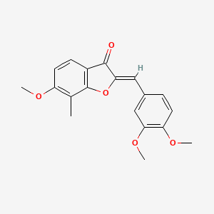 (Z)-2-(3,4-dimethoxybenzylidene)-6-methoxy-7-methylbenzofuran-3(2H)-one