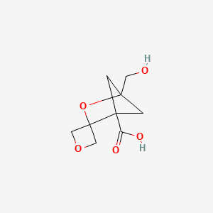 molecular formula C9H12O5 B2848900 1-(Hydroxymethyl)spiro[2-oxabicyclo[2.1.1]hexane-3,3'-oxetane]-4-carboxylic acid CAS No. 2490400-58-1
