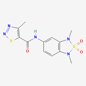 N-(1,3-dimethyl-2,2-dioxido-1,3-dihydrobenzo[c][1,2,5]thiadiazol-5-yl)-4-methyl-1,2,3-thiadiazole-5-carboxamide