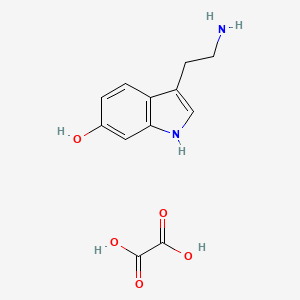 molecular formula C12H14N2O5 B2848914 3-(2-aminoethyl)-1H-indol-6-ol; oxalic acid CAS No. 1707602-67-2