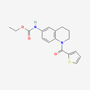 Ethyl (1-(thiophene-2-carbonyl)-1,2,3,4-tetrahydroquinolin-6-yl)carbamate