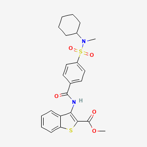 molecular formula C24H26N2O5S2 B2848924 methyl 3-(4-(N-cyclohexyl-N-methylsulfamoyl)benzamido)benzo[b]thiophene-2-carboxylate CAS No. 683770-00-5