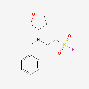 molecular formula C13H18FNO3S B2848925 2-[Benzyl(oxolan-3-yl)amino]ethanesulfonyl fluoride CAS No. 2411237-17-5