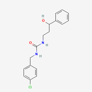 molecular formula C17H19ClN2O2 B2848928 1-(4-氯苄基)-3-(3-羟基-3-苯基丙基)脲 CAS No. 1396882-25-9
