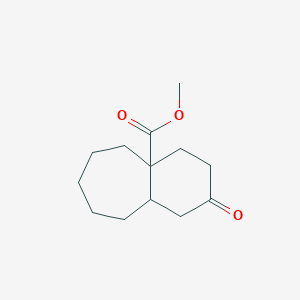 molecular formula C13H20O3 B2848936 Methyl 2-oxo-3,4,5,6,7,8,9,9a-octahydro-1H-benzo[7]annulene-4a-carboxylate CAS No. 2580199-40-0