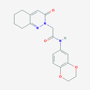 molecular formula C18H19N3O4 B2848948 N-(2,3-dihydro-1,4-benzodioxin-6-yl)-2-(3-oxo-5,6,7,8-tetrahydrocinnolin-2(3H)-yl)acetamide CAS No. 933028-03-6