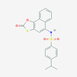 molecular formula C20H17NO4S2 B284895 4-isopropyl-N-(2-oxonaphtho[2,1-d][1,3]oxathiol-5-yl)benzenesulfonamide 