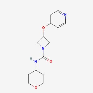 molecular formula C14H19N3O3 B2848954 N-(Oxan-4-yl)-3-pyridin-4-yloxyazetidine-1-carboxamide CAS No. 2380184-17-6