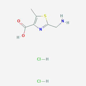 molecular formula C6H10Cl2N2O2S B2848956 2-(氨甲基)-5-甲基-1,3-噻唑-4-甲酸二盐酸盐 CAS No. 2138164-30-2