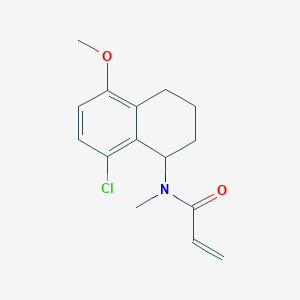 molecular formula C15H18ClNO2 B2848958 N-(8-Chloro-5-methoxy-1,2,3,4-tetrahydronaphthalen-1-YL)-N-methylprop-2-enamide CAS No. 2128688-89-9